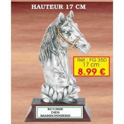 Trophée TETE Cheval  : Réf. FG350 - 17 cm